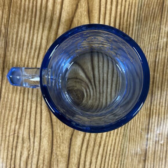 VTG Indiana Glass Tiara Nursery Rhyme Cream And Sugar 5 Piece Set Blue Cobalt - Picture 10 of 16